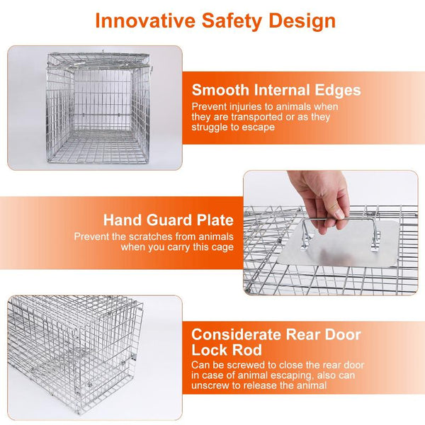 Medium Size Humane Trap Cage Catch Release Live Animal Rodent Cage Collapsible