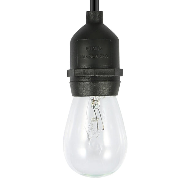 48FT Outdoor String Lights Waterproof Patio Bulbs Commercial Yard Lights Garden Warm