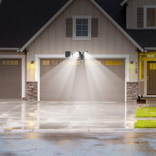Outdoor Entryway Security Light Motion Sensor 360° Rotatable Dual Heads Solar Wall Light
