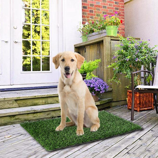 Grass Mat For Pet Potty Tray Dog Pee Grass Turf Pad Fast Drainage Easy Cleaning
