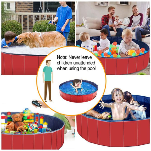 5FT Pet Swimming Pool PVC Kiddie Baby Dog Swim Pool Bathing Tub Playmat Kids Pools