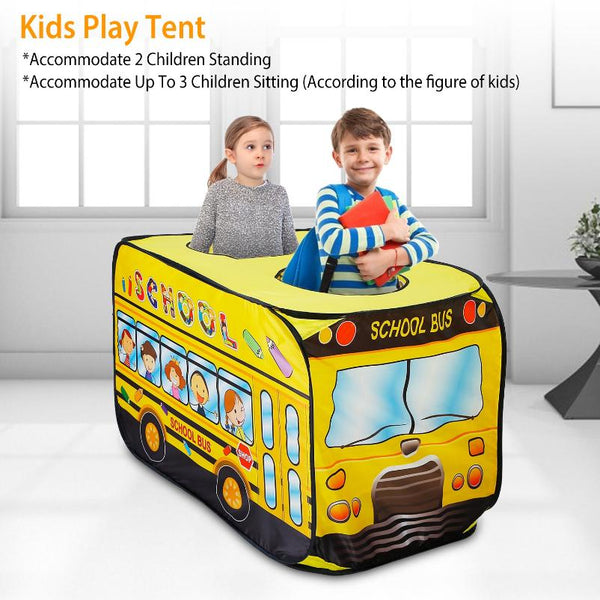 School Bus Kids Play Tent Foldable Pop Up Tent Children Baby Play House