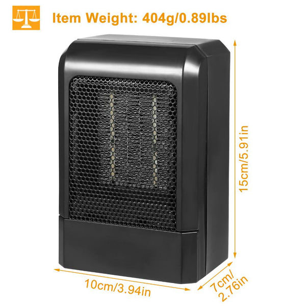 500W Portable Electric Heater PTC Ceramic Heating Fan Space For Personal Use