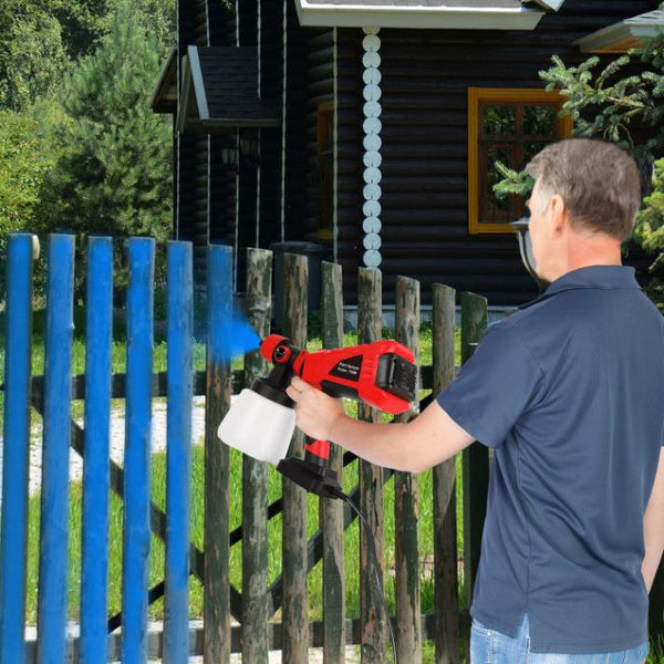 750W Electric Paint Sprayer Handheld HVLP Spray Painter Painting Spray Gun For Fences Brick Walls w/ 3 Spray Patterns 1000ML Detachable Cup