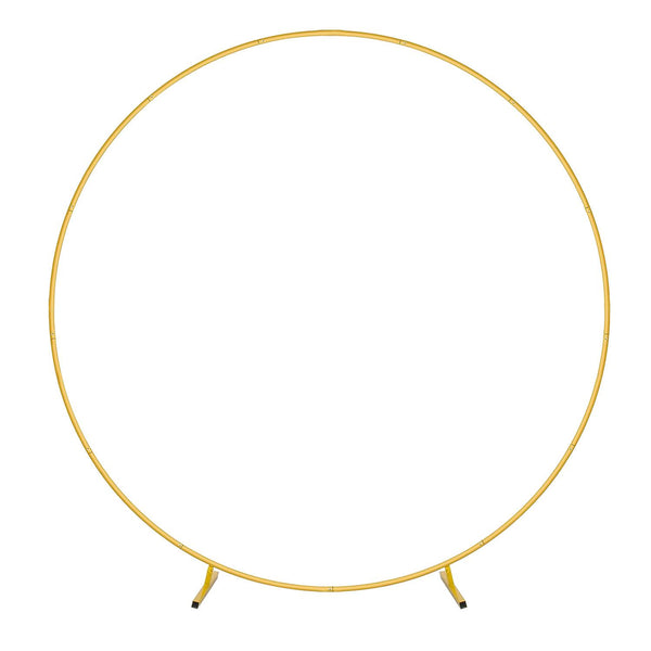 7.3FT Metal Round Arch Reusable Circle Backdrop Stand Wedding Party Arch Frame