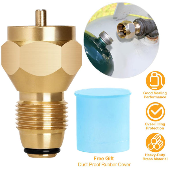 Propane Tank Refill Adapter 1Lb LP Gas Cylinder Tank Coupler Heater Solid Brass