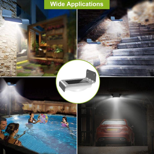 Solar Wall Lights Outdoor 16LEDs Stair Lamps Motion Sensor Night Lamps Wall Mount