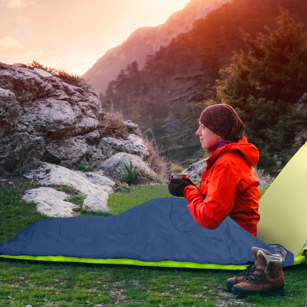 Camping Sleeping Bags for Adults Teens Moisture-Proof Hiking Sleep Bag with Carry Bag 32-50℉ for Spring Autumn Winter Seasons