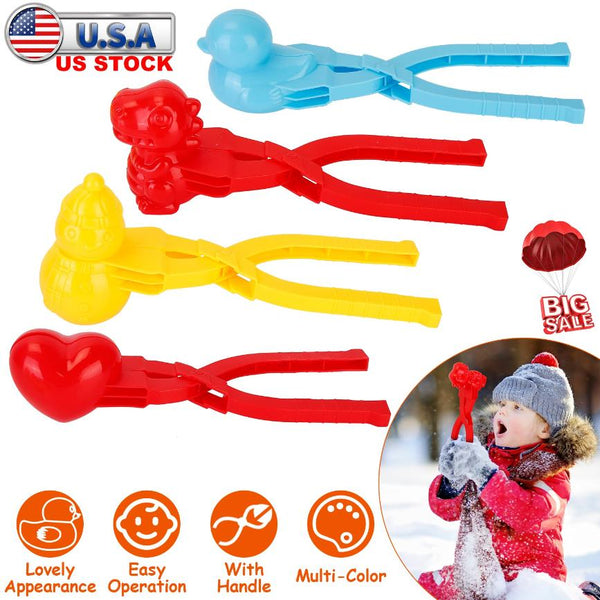 4 Pack Snowball Makers Snow Molds Beach Sand Toys Tools