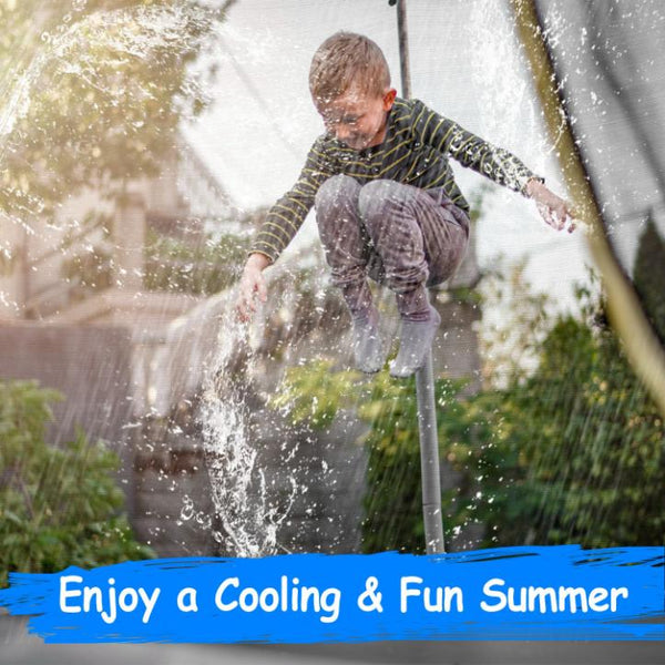 Kids Trampoline Sprinkler Outdoor Water Park Sprinkler for Kids Outdoor Water Game Toys for Backyard Boys Girls Summer Fun (39ft)