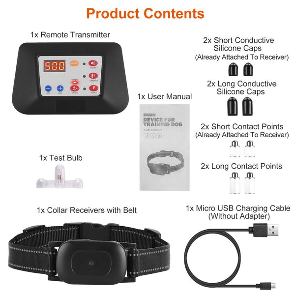 Dog Training Collar Wireless Fence Pet Beep Vibration Electric Shock Fence System 990FT Radius