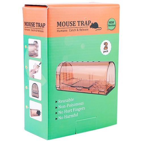 2Pc Reusable Humane Mouse Trap Live Catch Release Cage Animal Pest Rodent Capture