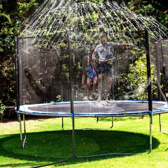 Kids Trampoline Sprinkler Outdoor Water Park Sprinkler for Kids Outdoor Water Game Toys for Backyard Boys Girls Summer Fun (39ft)