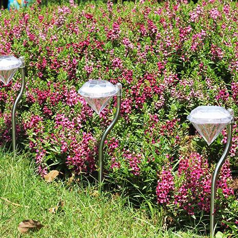 4Pcs Solar Garden Light Outdoor LED Lights 7-Color Changing Waterproof Pathway Stakes