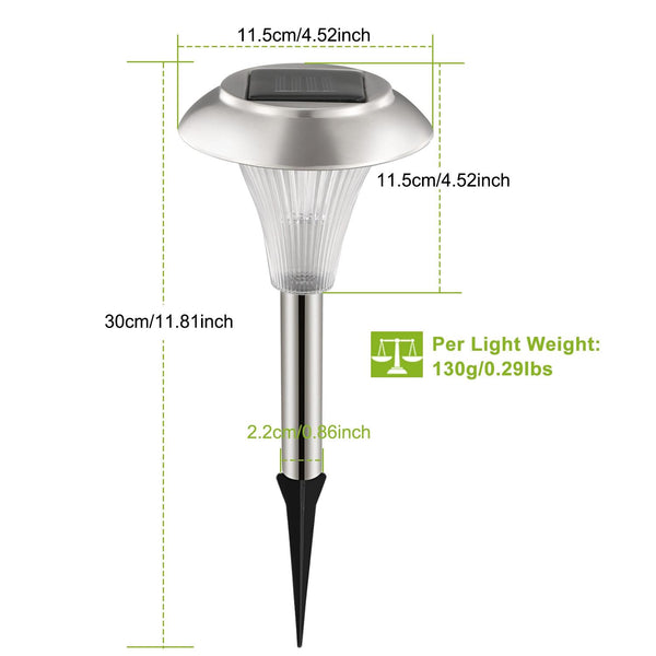 8 Pack Solar Garden Lights Outdoor Waterproof Solar Pathway Color Changing Landscape Lamps
