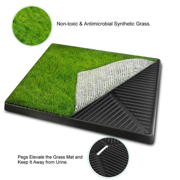 Dog Potty Training Artificial Grass Pad Pet Cat Toilet Trainer Mat Tray Turf Small Medium Dogs