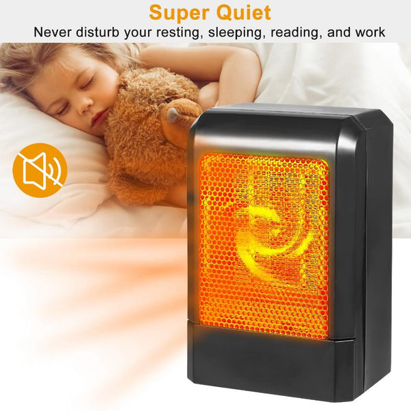 500W Portable Electric Heater PTC Ceramic Heating Fan Space For Personal Use