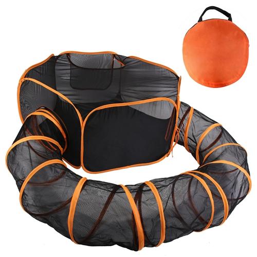 Pet Play Tent with Tunnel Pet Enclosure Playground Indoor Outdoor Dog Cat Rabbit