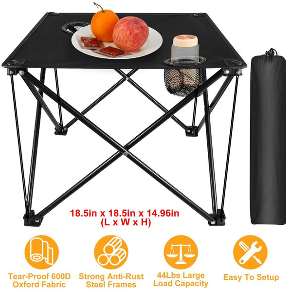 Foldable Square Camping Portable Table Picnic Lightweight Travel Carrying Bag