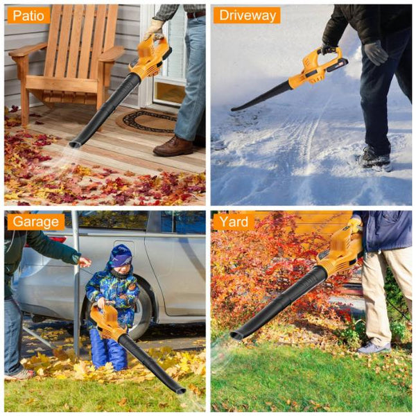 Cordless Leaf Blower Handheld Electric Battery Powered Air Blower Max 124MPH