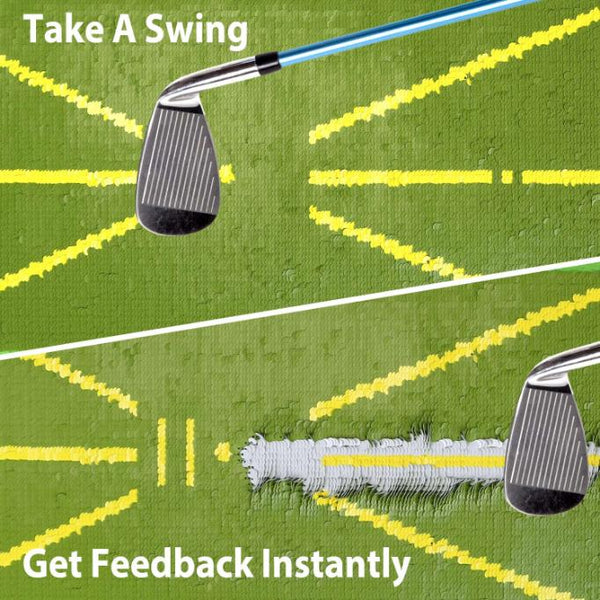 Golf Training Mat for Swing Path Feedback Practice Pad Portable Rolling Golf Training Aid