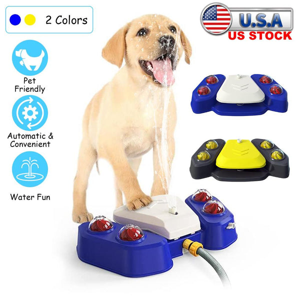 Step-on Activated Dog Water Fountain Automatic Pet Water Dispenser Sprinkler Drinking Shower