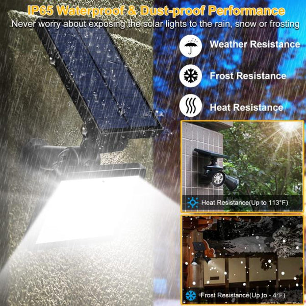 48 LEDs Solar Spotlight Outdoor Light Sensor Wall Lawn Garden Lamp Waterproof