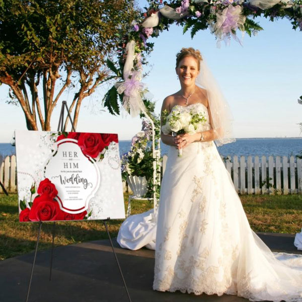 2 Pack Easel Stand A Frame Tripod for Display Iron Alloy Wedding Poster Art Drawing Meeting