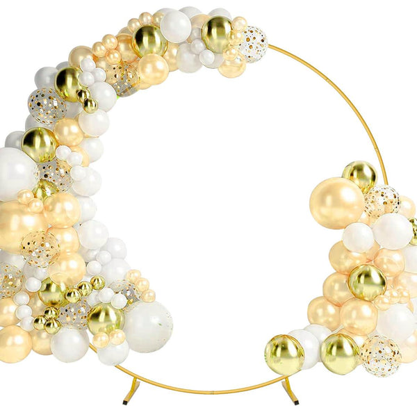 7.3FT Metal Round Arch Reusable Circle Backdrop Stand Wedding Party Arch Frame