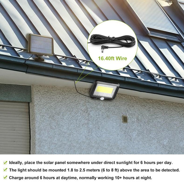 Solar Powered Wall Lights Outdoor 100 LED Motion Sensor Lamp Dusk To Dawn Sensor