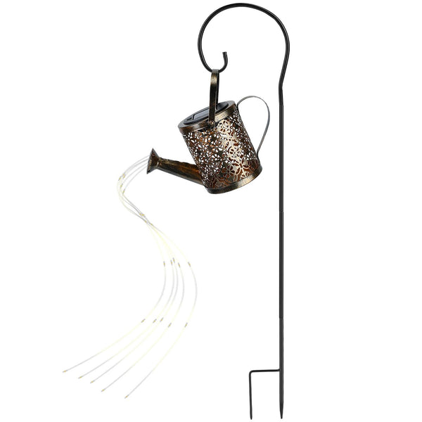 Solar Powered Watering Can Garden Stake Light LED Garden Fairy Decoration