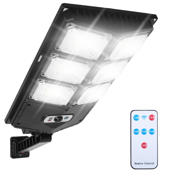 Solar Powered Wall Light 252 LED Beads PIR Motion Sensor Lamp Outdoor IP65 Waterproof with Remote Control for Garage Front Door Garden Pathway