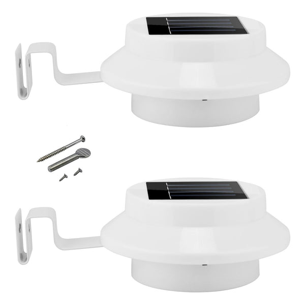 2 Pack Solar Powered Lights Outdoor Dusk to Dawn Sensor Security Lamps Wall Fence Yard