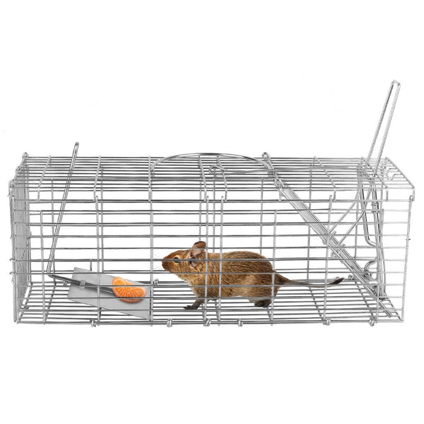 Foldable Rat Trap Cage Humane Live Rodent Trap Cage Metal Mice Mouse Control Bait Catch