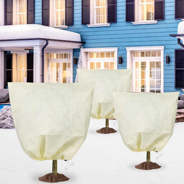 3Pcs Winter Plant Cover Bags Plant Freeze Protector Reusable Frost Blanket 32.67x43.3in