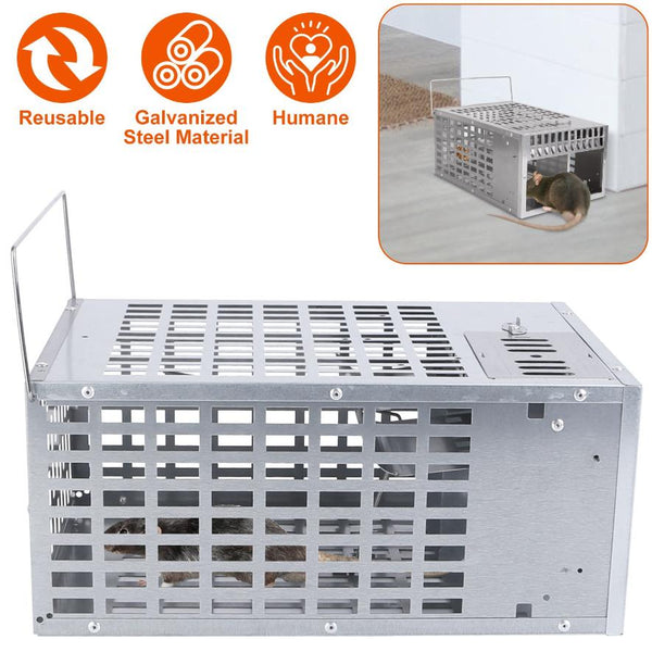 Humane Live Mouse Trap Reusable Metal Rat Rodent Cage Catch Release Pet Child Safe No Kill