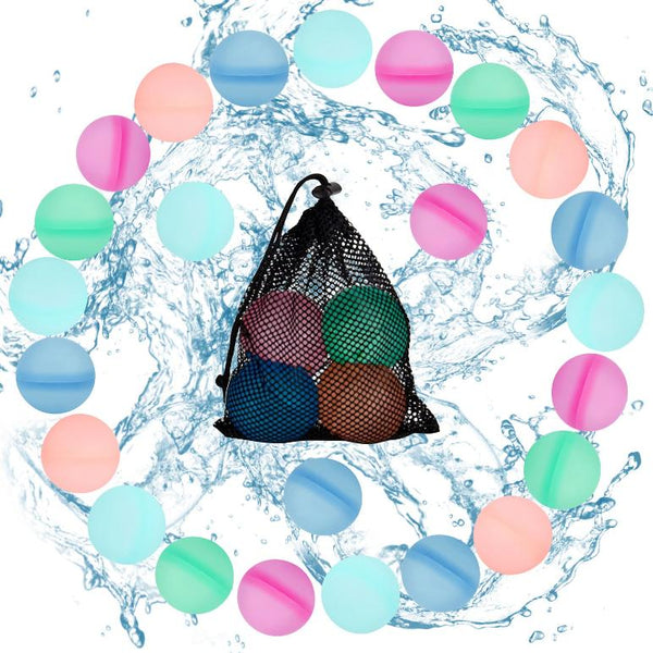 12Pcs Reusable Water Balloons Refillable Silicone Water Bombs for Water Games Water Balls for Summer Fun