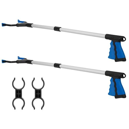 2 Pack 31.5” Folding Grabber Pick up Reaching Tool Hand Grip Heavy Duty Aid Trash Stick Litter Picker