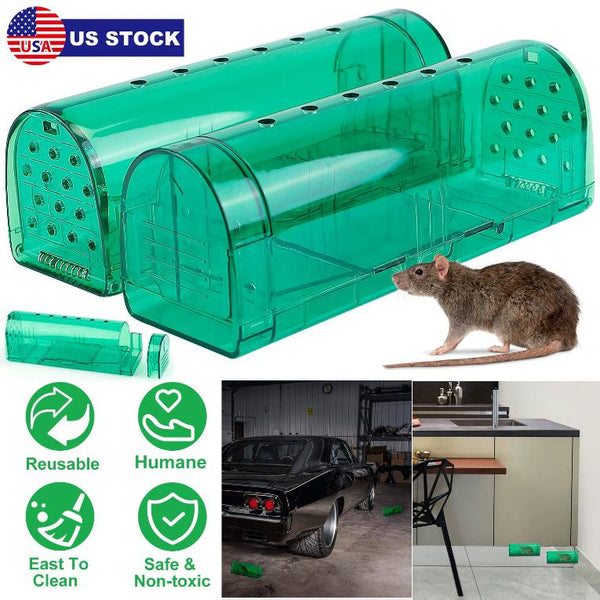 2Pc Reusable Humane Mouse Trap Live Catch Release Cage Animal Pest Rodent Capture