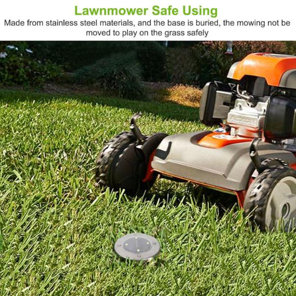 4 Pack Solar Ground Light Waterproof In-Ground Path Deck Lawn Patio Light