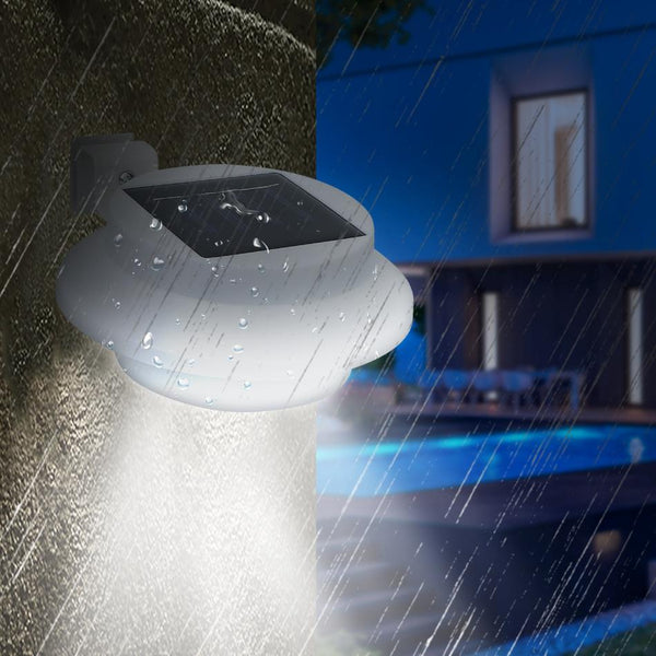 2 Pack Solar Powered Lights Outdoor Dusk to Dawn Sensor Security Lamps Wall Fence Yard