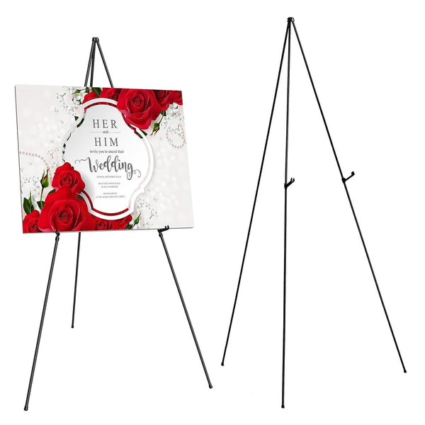 2 Pack Easel Stand A Frame Tripod for Display Iron Alloy Wedding Poster Art Drawing Meeting