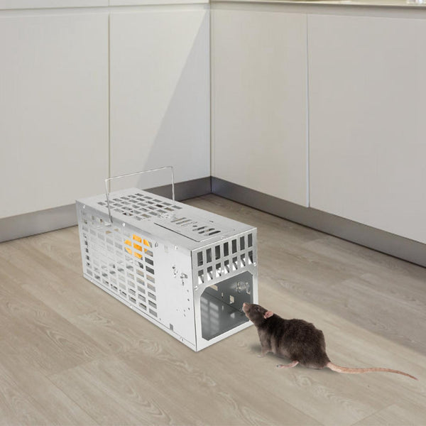 Humane Live Mouse Trap Reusable Metal Rat Small Rodent Cage Catch Release No Kill