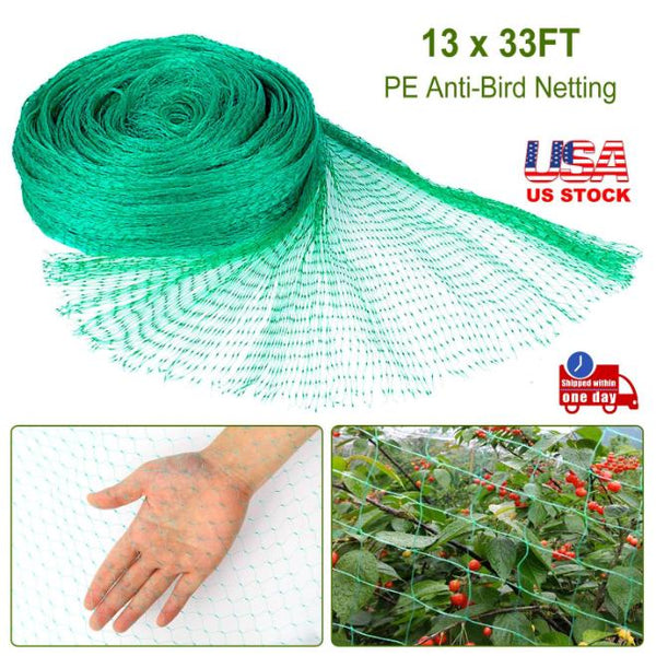 13x33ft Garden Anti Bird Animal Netting for Plants Fruits Tree Vegetables Protection Netting Net