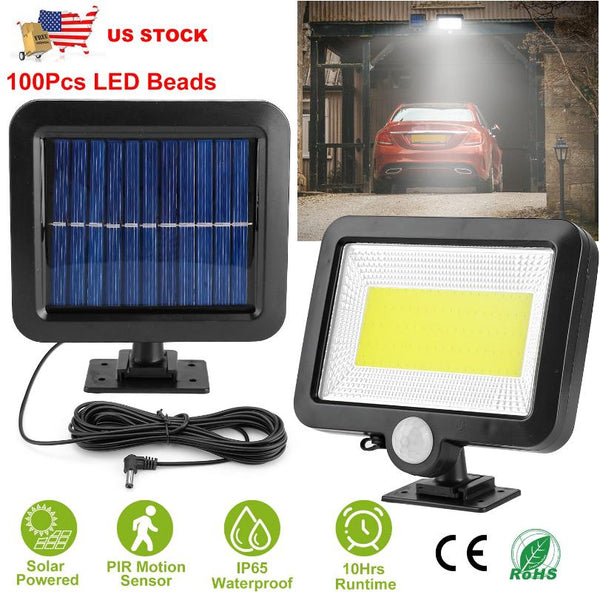 Solar Powered Wall Lights Outdoor 100 LED Motion Sensor Lamp Dusk To Dawn Sensor