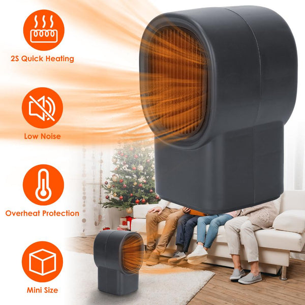 500W Portable Electric Space Heater Mini Fan Heater Personal Small Space Heater