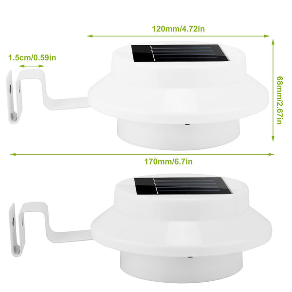 2 Pack Solar Powered Lights Outdoor Dusk to Dawn Sensor Security Lamps Wall Fence Yard