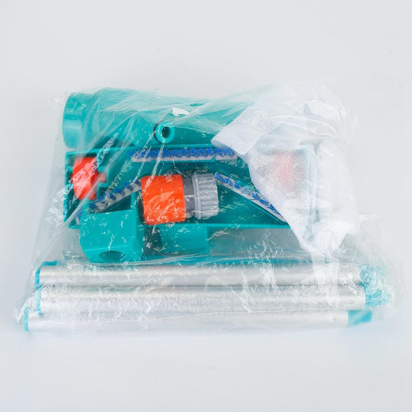 Swimming Pool Vacuum Head Brush Cleaner Telescopic Pole Fountain Cleaning Tool w/ Bag