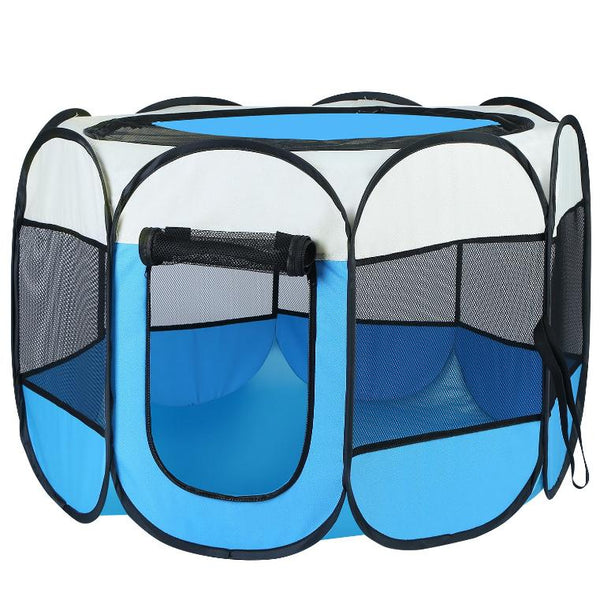 Portable Foldable Pet Tent Exercise Pen Kennel Removable Water Resistant Outdoor Use