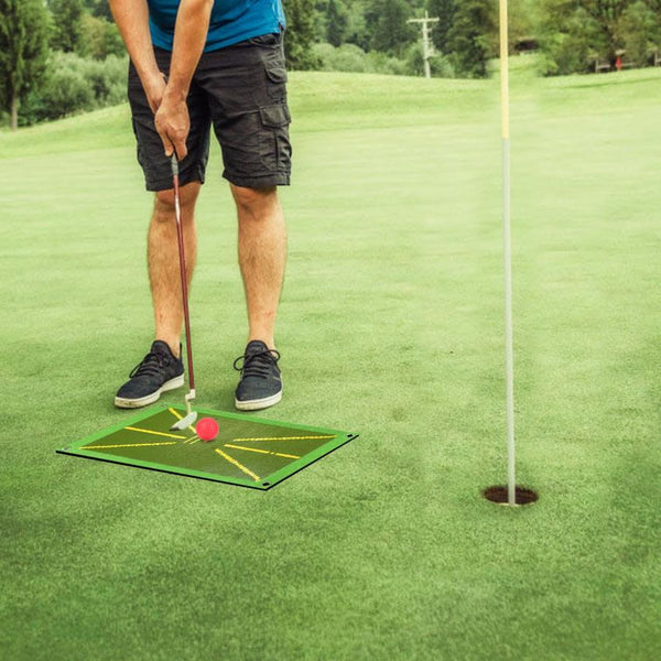 Golf Training Mat for Swing Path Feedback Practice Pad Portable Rolling Golf Training Aid